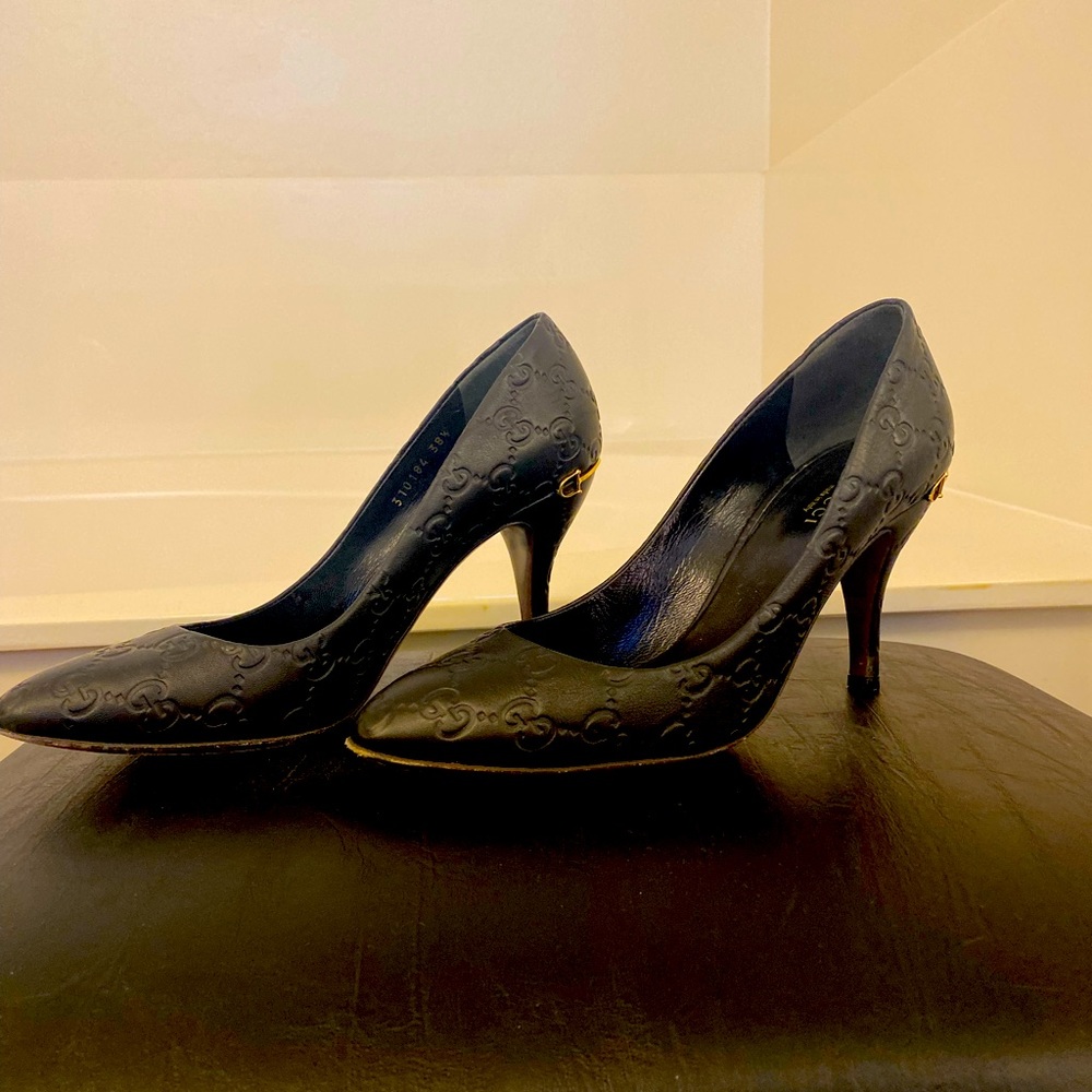 Black leather Guccissima Soft